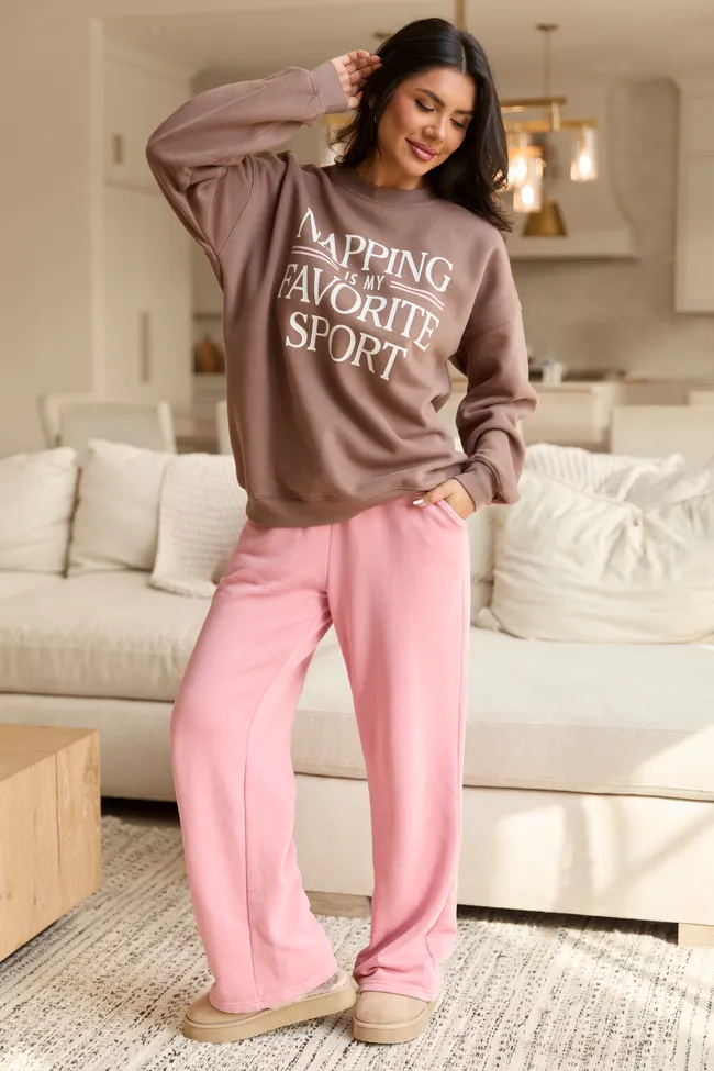 Napping Mocha Graphic Sweatshirt sold by Pink Lily product image thumbnail 2