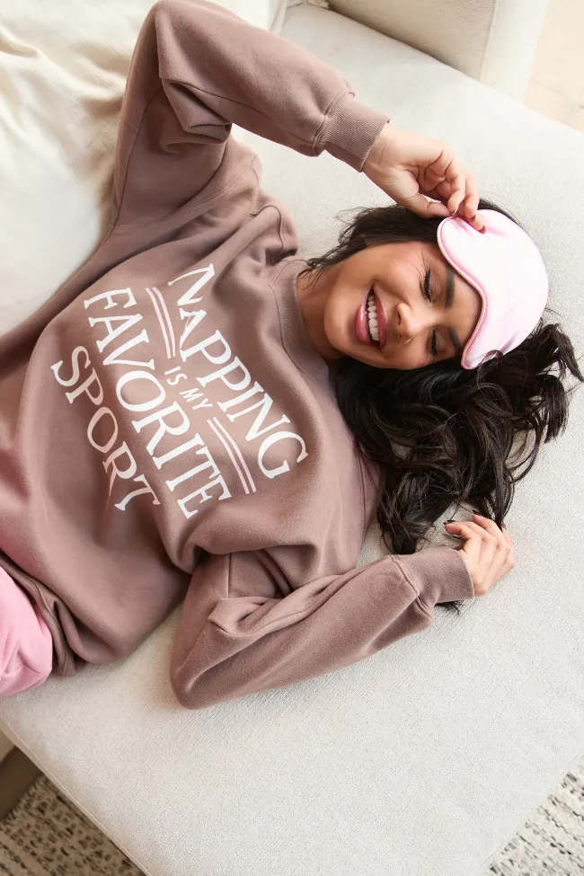Napping Mocha Graphic Sweatshirt sold by Pink Lily product image thumbnail 4