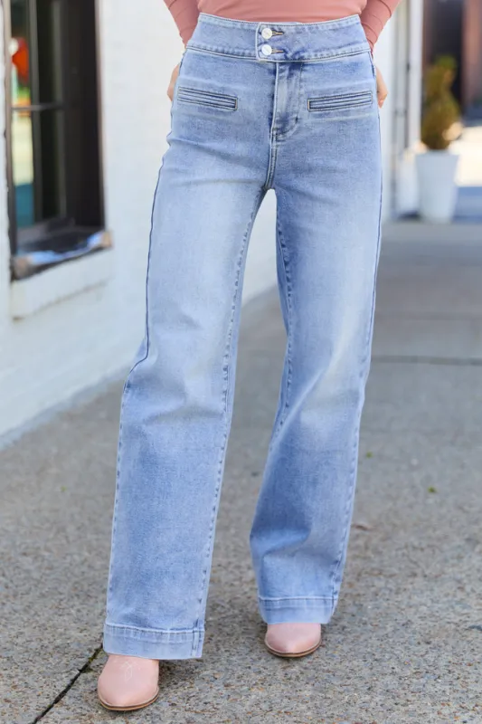 Denali High Waisted Straight Leg Jeans sold by Pink Lily