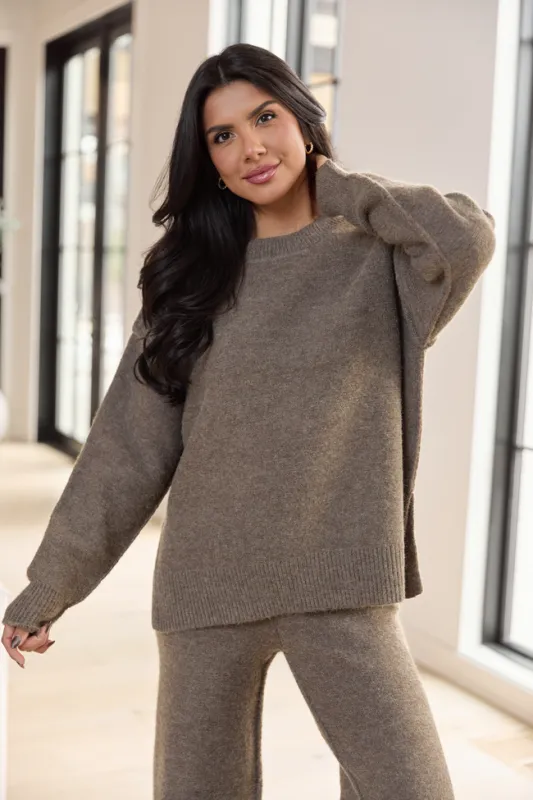 Glenn Brown Crewneck Sweater FINAL SALE made by Pink Lily