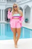 Feeling Coastal Mint And Pink Color Block Bikini Top sold by Pink Lily