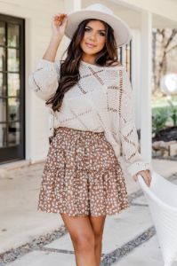 Loving Him Was Red Grey Oversized Graphic Sweatshirt sold by Pink Lily