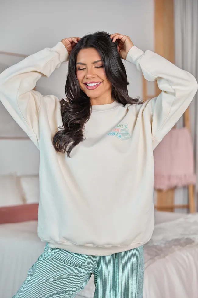 Book Club Cream Graphic Sweatshirt sold by Pink Lily product image thumbnail 5