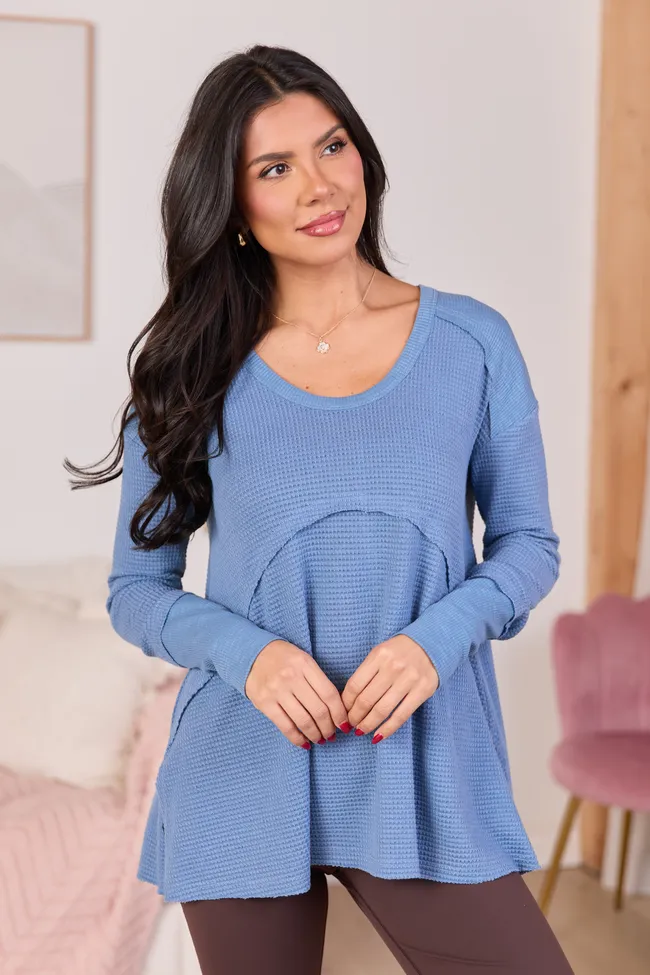 Spencer Blue Long Sleeve Tunic FINAL SALE sold by Pink Lily