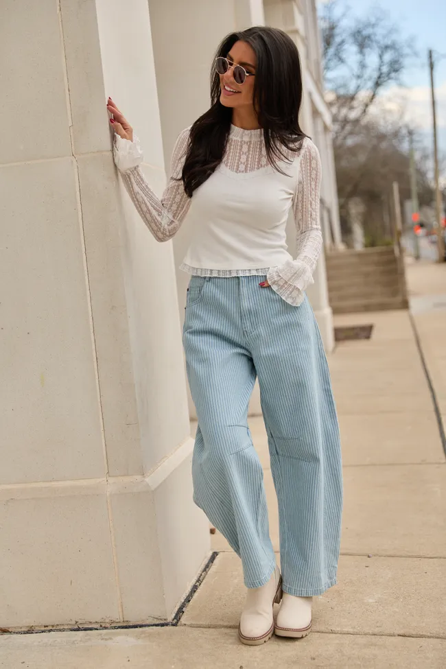 Madison Ivory Lace Mockneck Top FINAL SALE sold by Pink Lily product image thumbnail 2