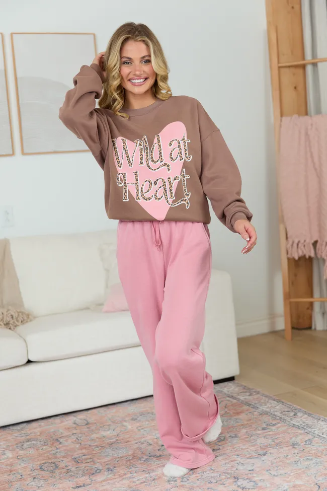 Wild At Heart Leopard Mocha Graphic Sweatshirt SALE sold by Pink Lily product image thumbnail 2