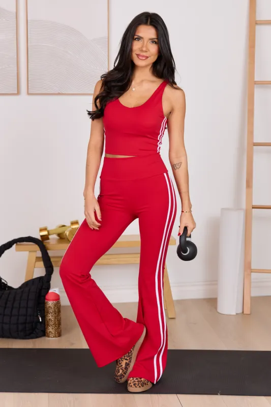 Daily Dash Cherry Red Active Tank sold by Pink Lily