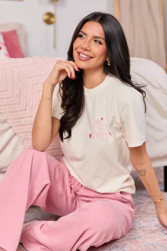 Wild At Heart Ivory Graphic Tee SALE sold by Pink Lily