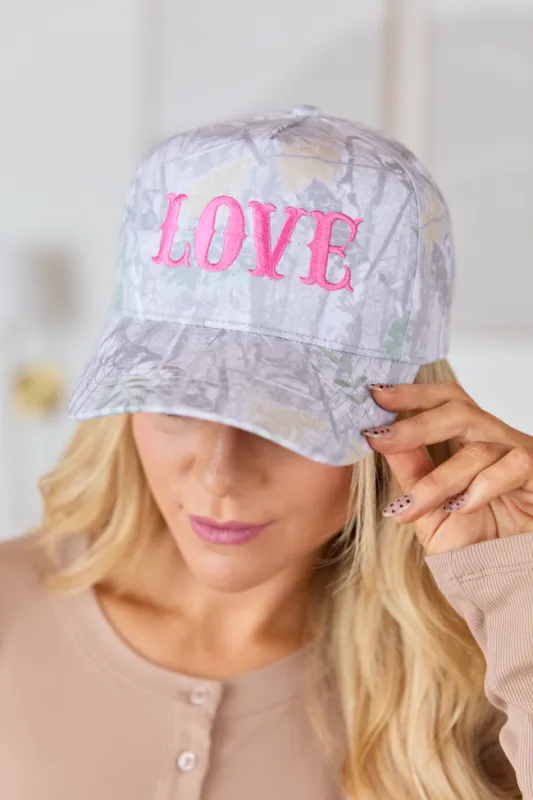 Love Camo Trucker Hat FINAL SALE sold by Pink Lily