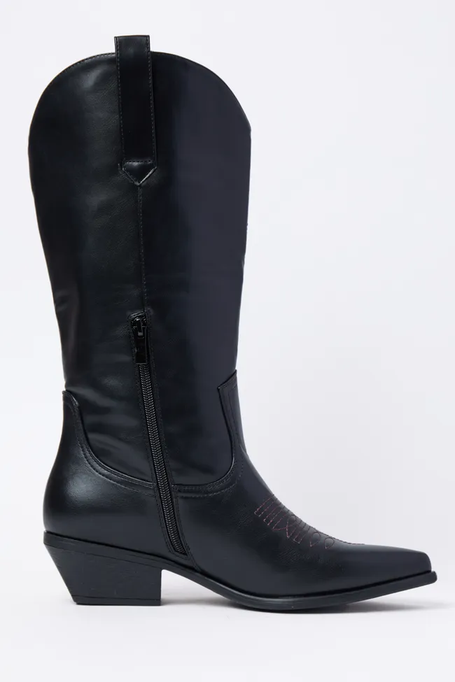 Willa Rose Black Cowboy Boots FINAL SALE sold by Pink Lily product image thumbnail 5