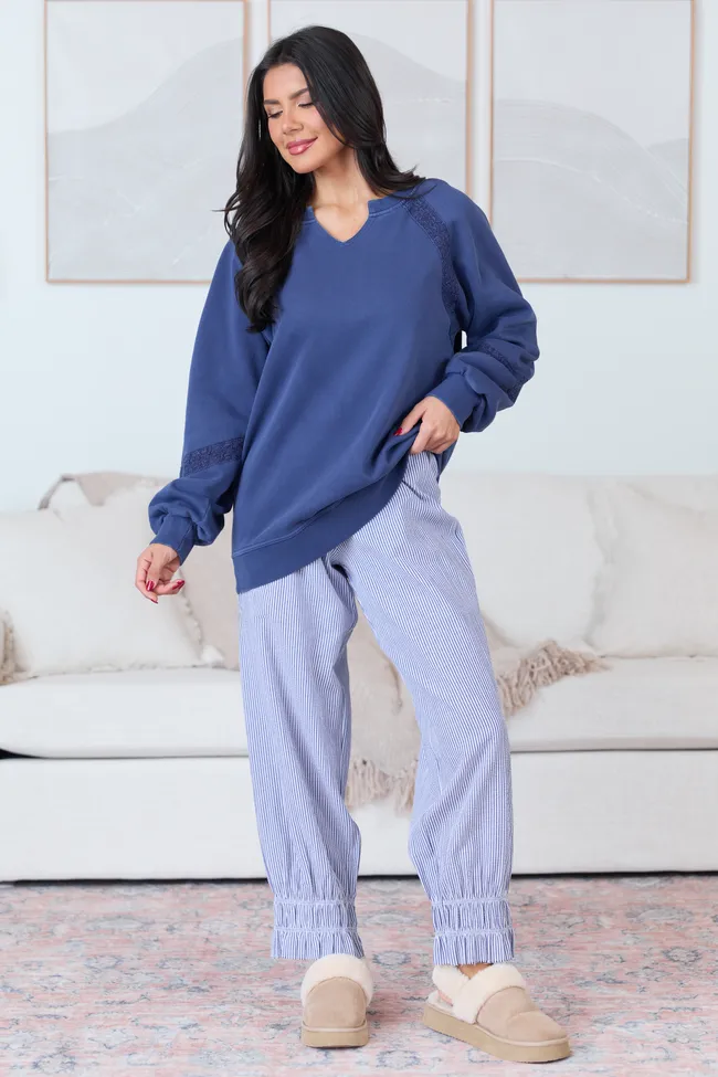 Sawyer Blue Lace V-neck Top sold by Pink Lily product image thumbnail 2