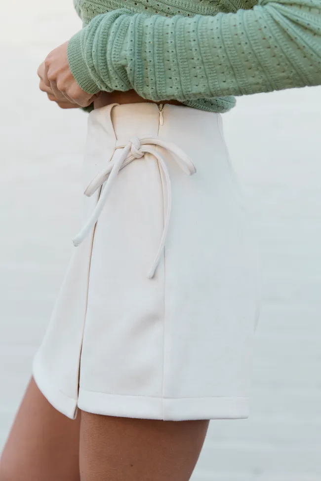 Lorelei Ivory Faux Suede Wrap Skort SALE sold by Pink Lily product image thumbnail 3