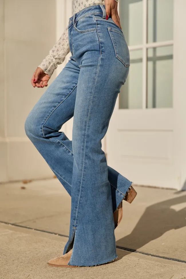 Lindsey Split Hem Flare Jeans SALE sold by Pink Lily product image thumbnail 3