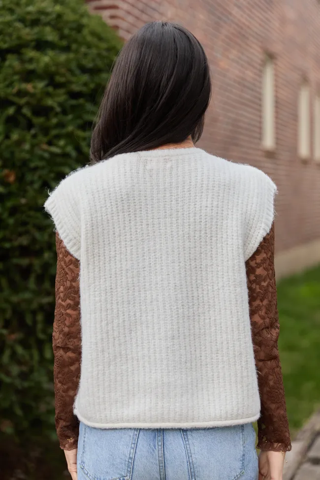 Sutton Ivory Cardigan Vest FINAL SALE sold by Pink Lily product image thumbnail 5