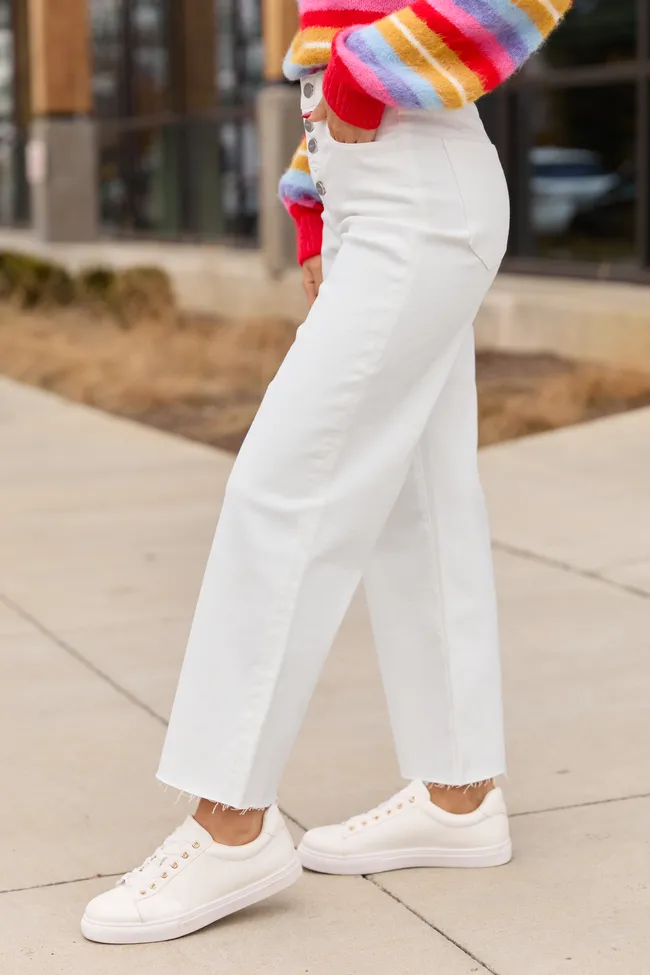 Malia White High Rise Wide Leg Jeans sold by Pink Lily product image thumbnail 3