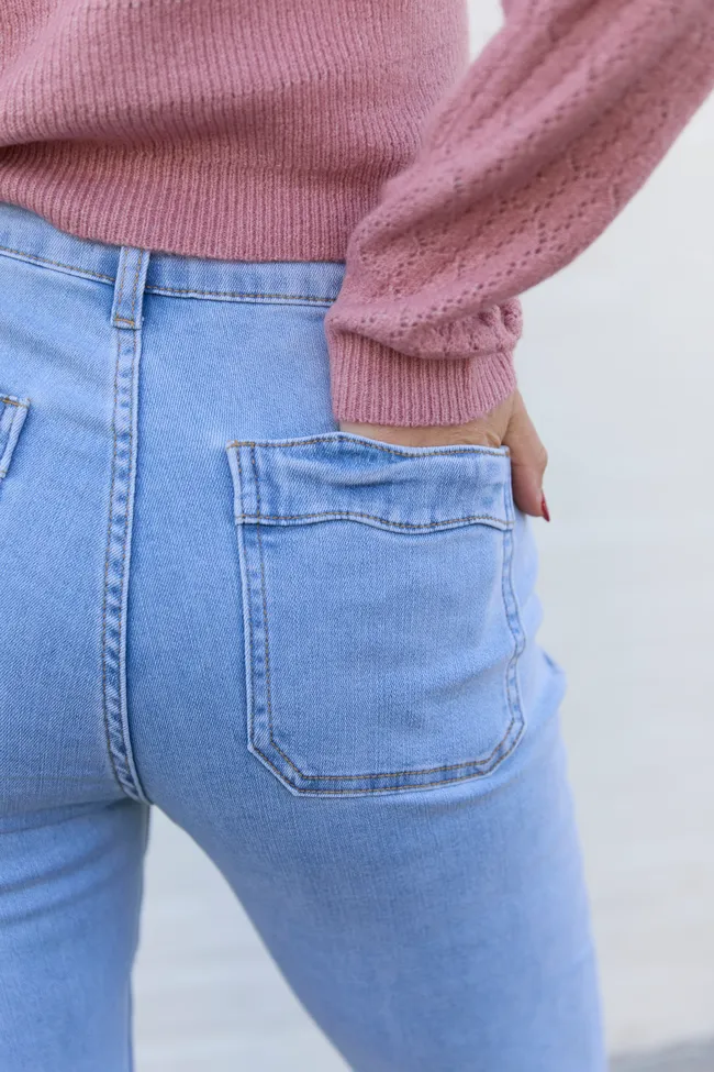 My Favorite Light Wash Flare Jeans sold by Pink Lily product image thumbnail 5