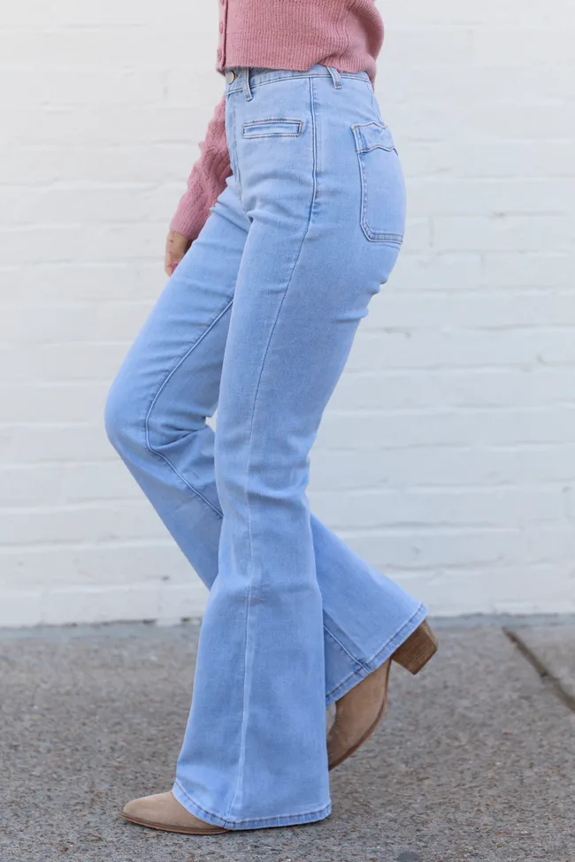 My Favorite Light Wash Flare Jeans sold by Pink Lily product image thumbnail 3