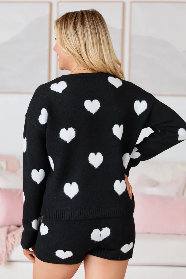 Natalie Black Heart Lounge Sweater FINAL SALE sold by Pink Lily product image thumbnail 4