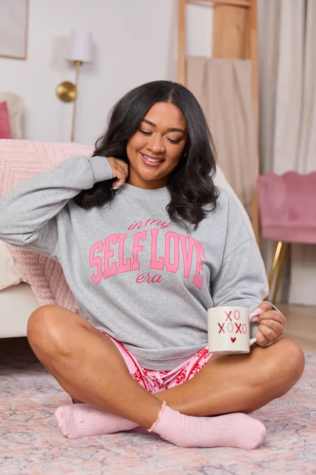 Self Love Era Light Grey Graphic Sweatshirt SALE sold by Pink Lily product image thumbnail 3