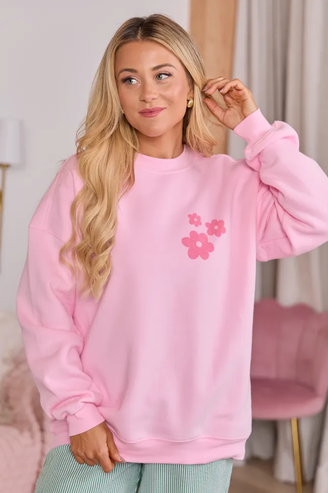 Look For The Good Light Pink Graphic Sweatshirt sold by Pink Lily product image thumbnail 2