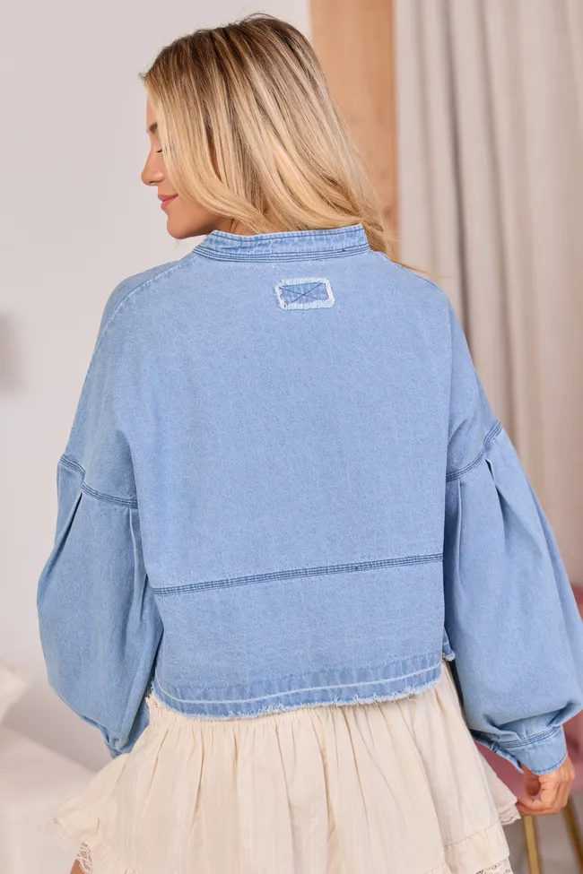 Eden Blue Chambray Popover FINAL SALE sold by Pink Lily product image thumbnail 4