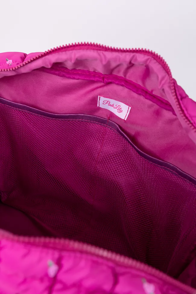 Haylie Pink Rosebud Quilted Weekender sold by Pink Lily product image thumbnail 4