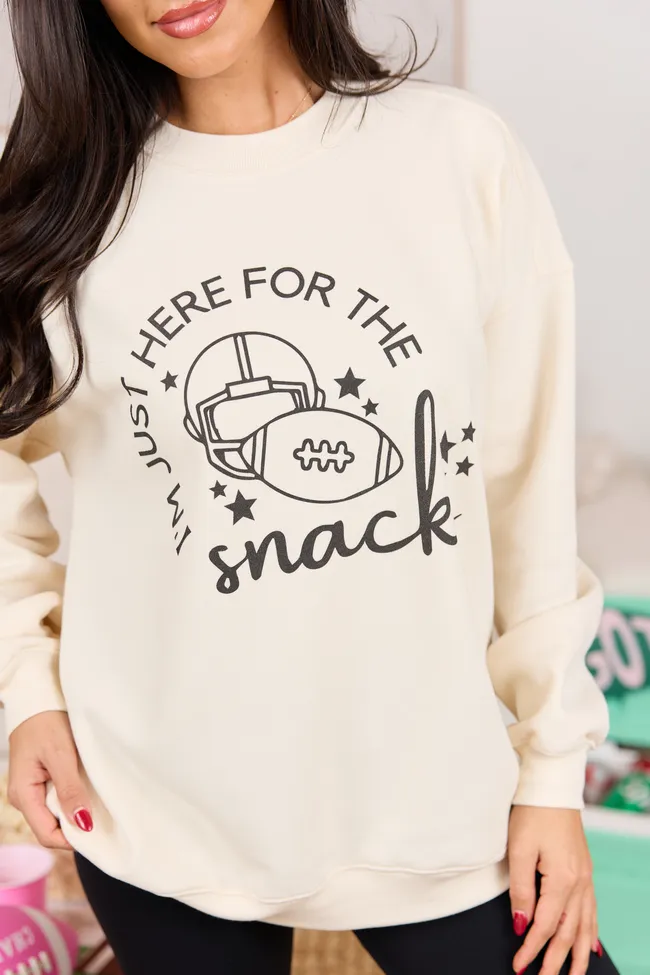 Here For The Snacks Cream Graphic Sweatshirt SALE sold by Pink Lily product image thumbnail 2