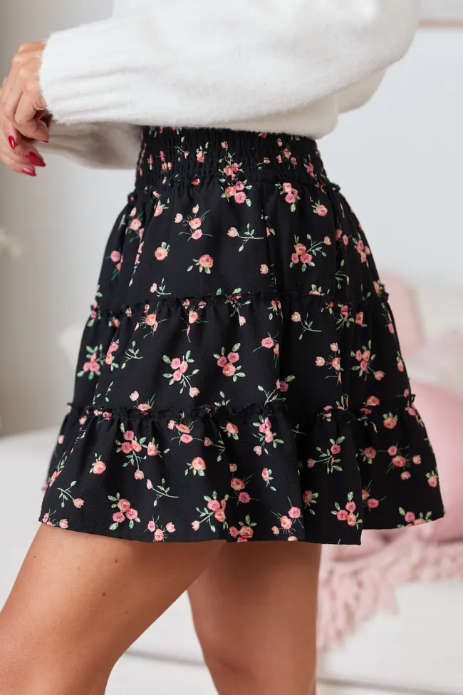 Through The Garden Black Roses Skort sold by Pink Lily product image thumbnail 3