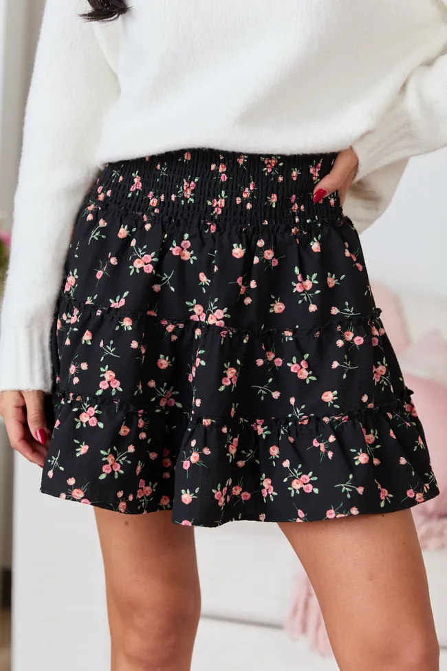 Through The Garden Black Roses Skort sold by Pink Lily