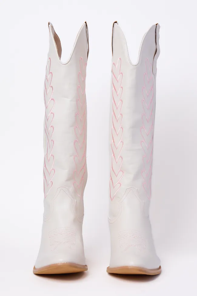 Mila Ivory Heart Cowboy Boots sold by Pink Lily product image thumbnail 4