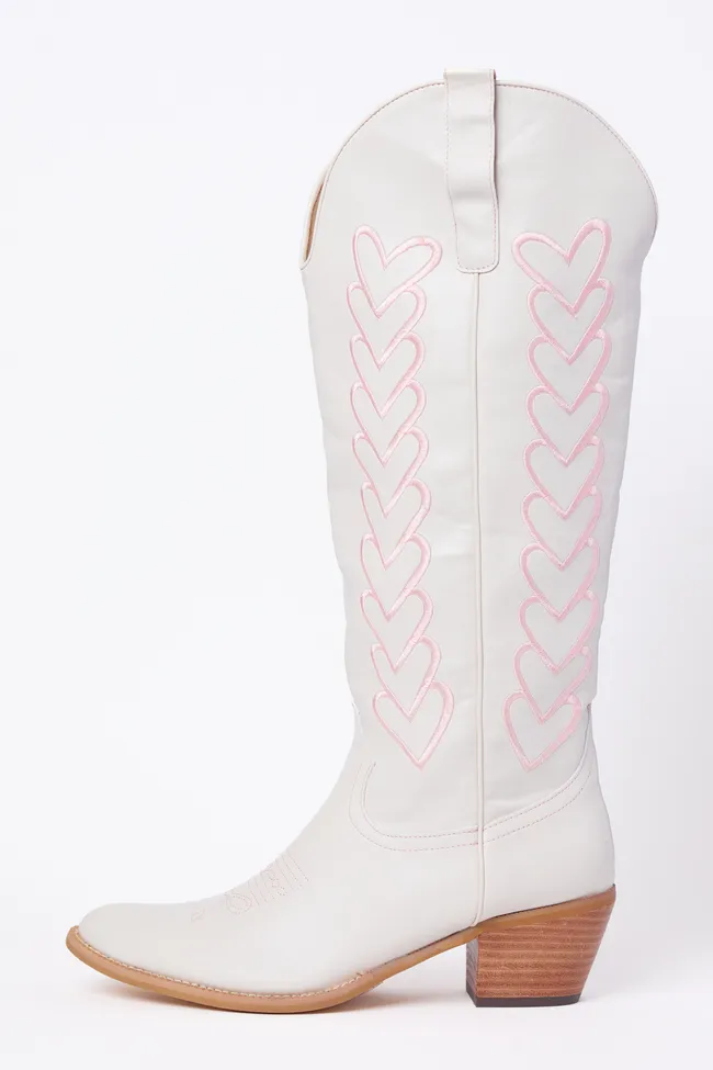 Mila Ivory Heart Cowboy Boots sold by Pink Lily product image thumbnail 3