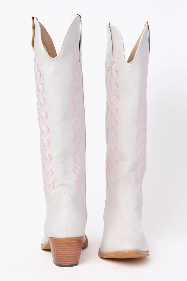 Mila Ivory Heart Cowboy Boots sold by Pink Lily product image thumbnail 5