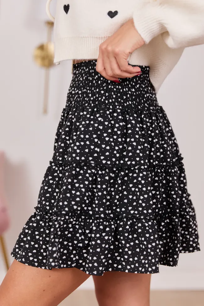 Through The Garden Black Mini Hearts Skort FINAL SALE sold by Pink Lily product image thumbnail 4