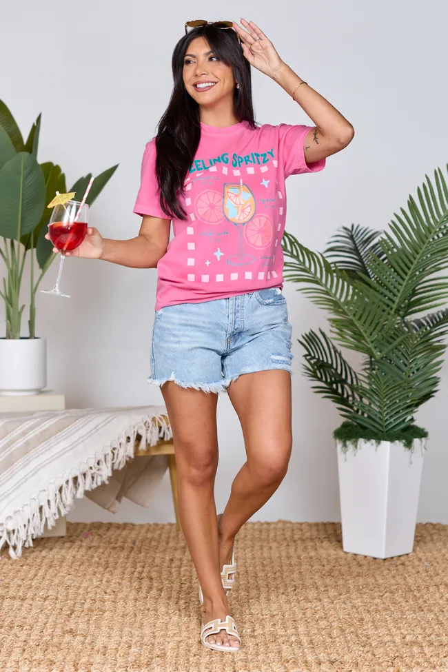 Feeling Spritzy Pink Comfort Colors Graphic Tee sold by Pink Lily product image thumbnail 3