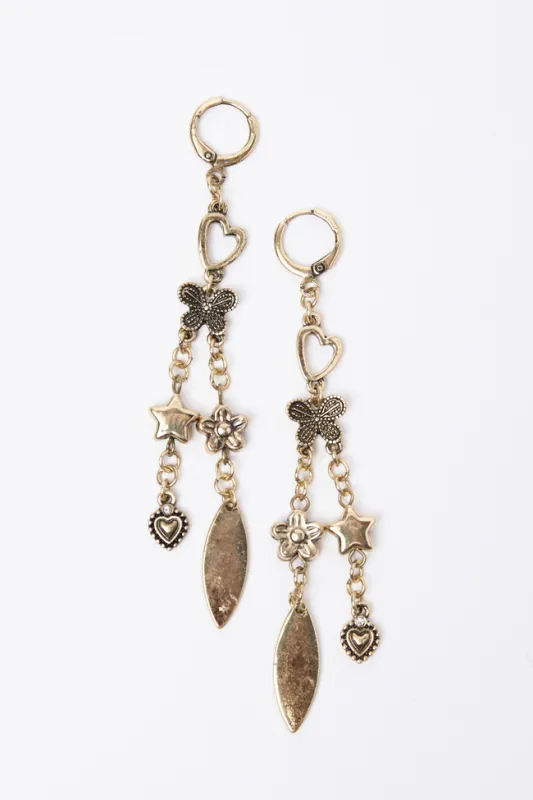 Owen Gold Linear Earrings sold by Pink Lily