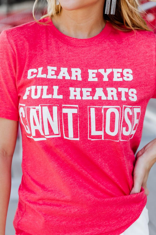 Clear Eyes Full Hearts Heather Red Graphic Tee sold by Pink Lily product image thumbnail 2
