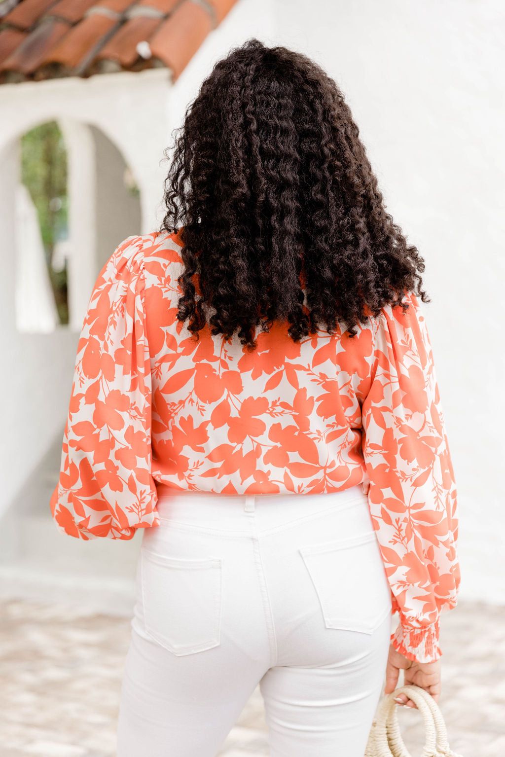 Having More Fun Floral Orange Long Sleeve Bodysuit sold by Pink Lily product image thumbnail 10