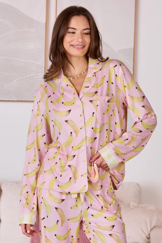 Banana Bliss Pajama Top sold by Pink Lily