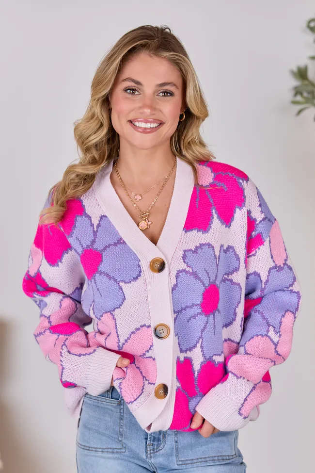 Meghan Pink Floral Oversized Cardigan sold by Pink Lily product image thumbnail 3