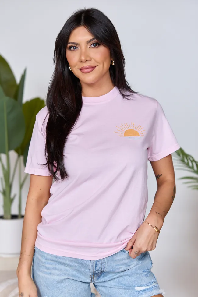 Sunny Days Ahead Light Pink Graphic Tee sold by Pink Lily product image thumbnail 4