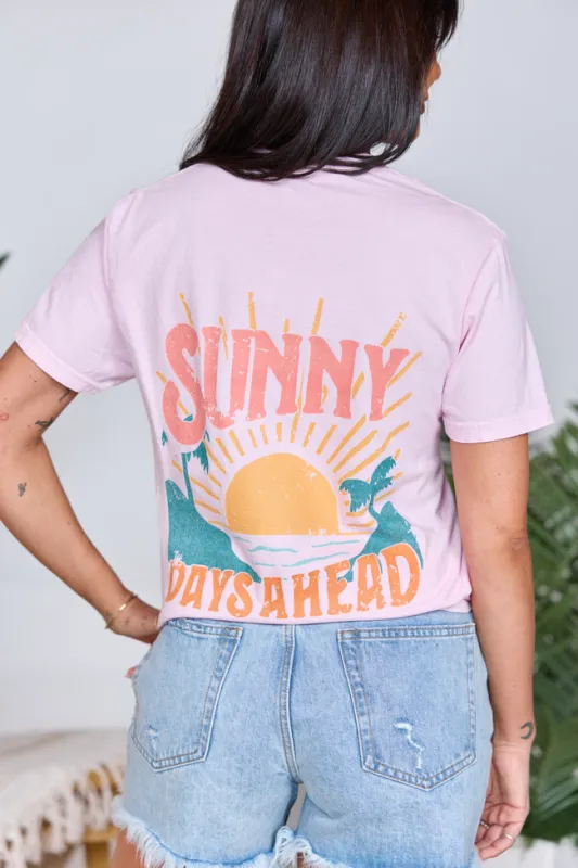 Sunny Days Ahead Light Pink Graphic Tee SALE sold by Pink Lily