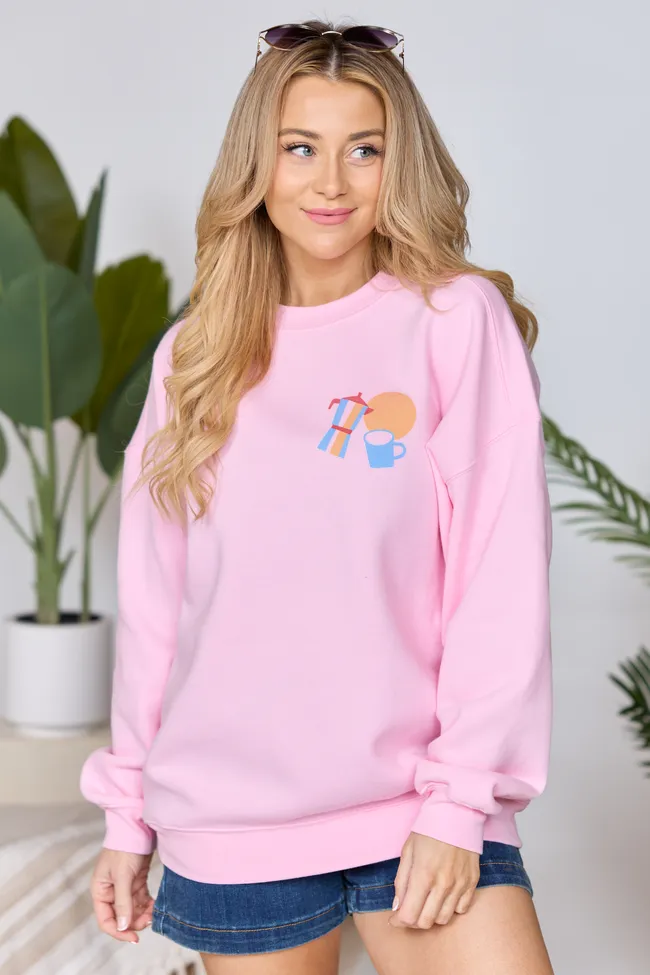 Espresso Light Pink Graphic Sweatshirt SALE sold by Pink Lily product image thumbnail 5