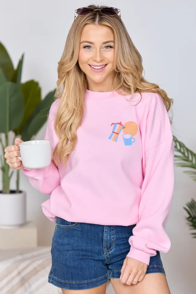 Espresso Light Pink Graphic Sweatshirt SALE sold by Pink Lily product image thumbnail 2