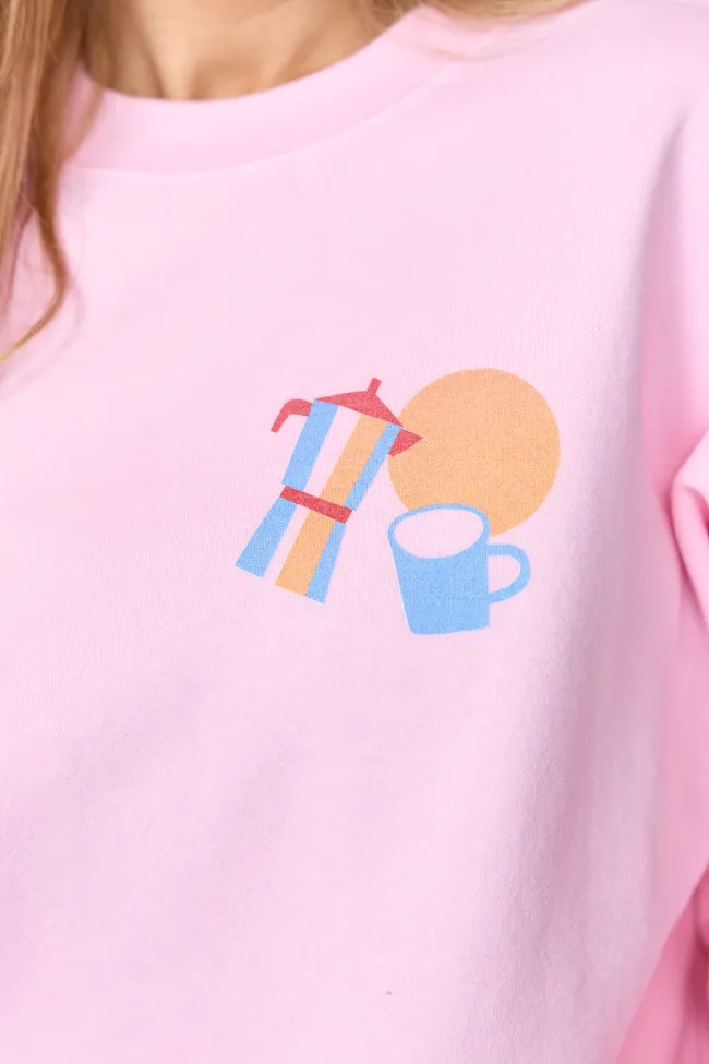 Espresso Light Pink Graphic Sweatshirt SALE sold by Pink Lily product image thumbnail 4