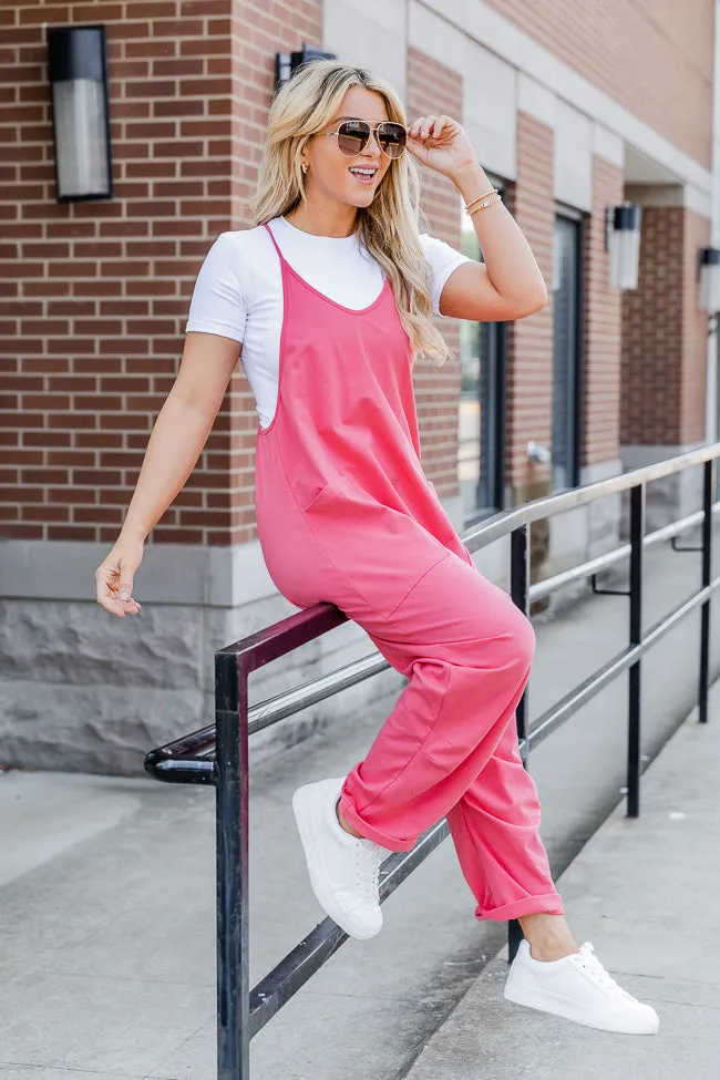 Day In The Life Coral Jumpsuit FINAL SALE sold by Pink Lily