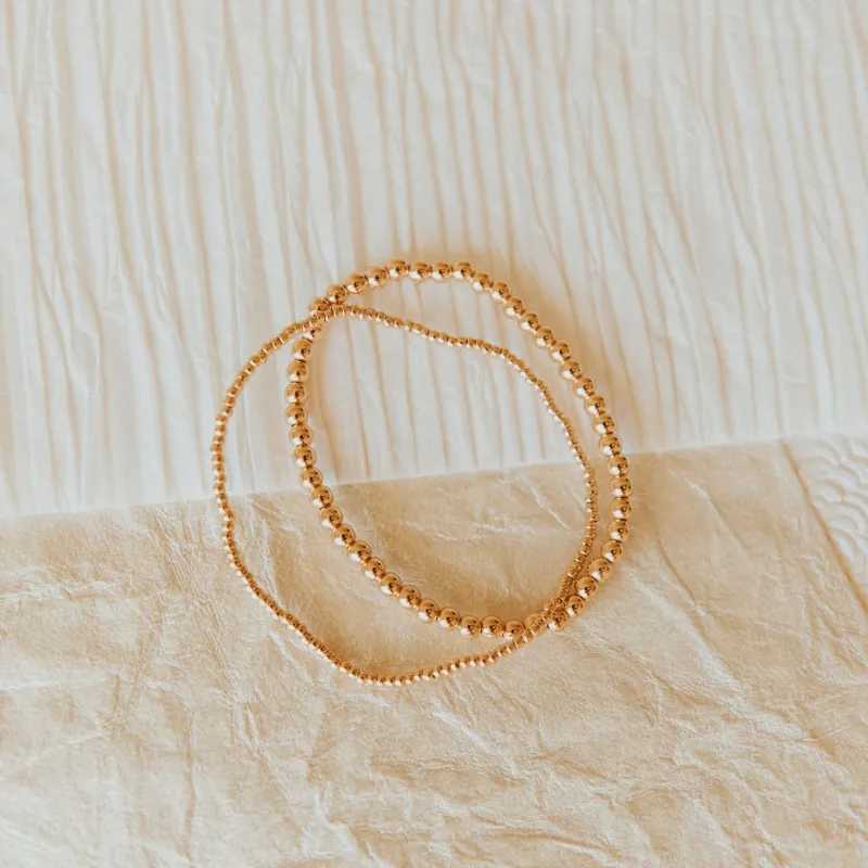 Staci Gold Filled Bead Bracelet made by Pink Lily