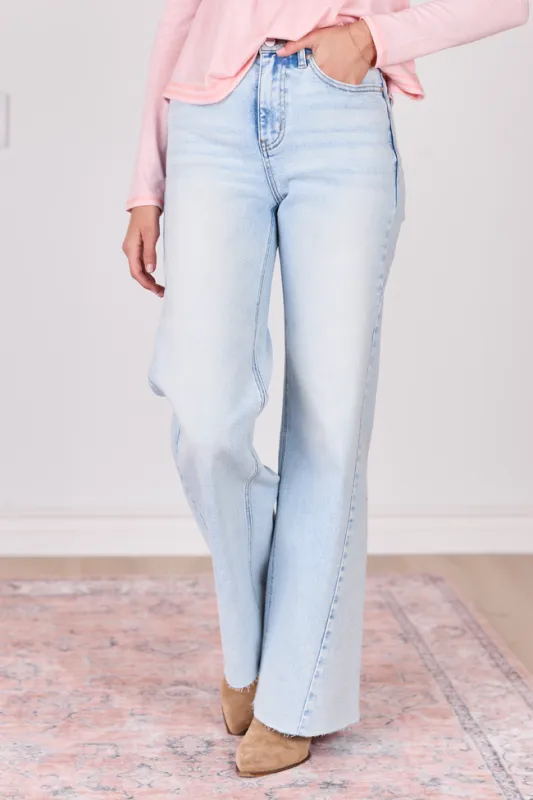 Jayda Bleached Wash Boyfriend Jeans SALE made by Pink Lily
