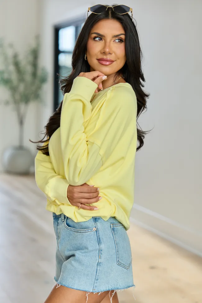Prestyn Yellow Bubble Long Sleeve Top sold by Pink Lily product image thumbnail 5