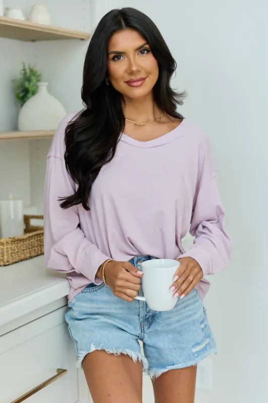 Kendall Mauve Scoop Neck Tunic made by Pink Lily