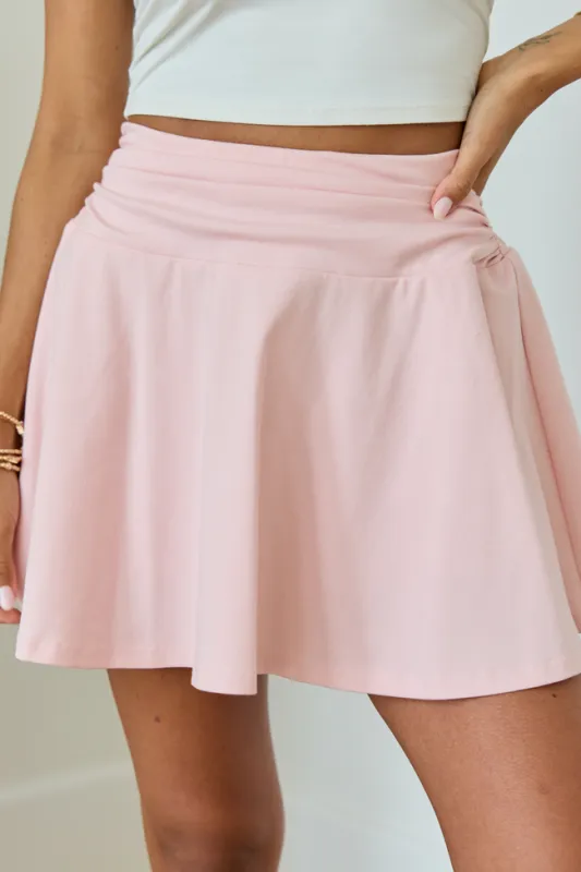 Libby Pink Knit Fold Over Skort FINAL SALE made by Pink Lily